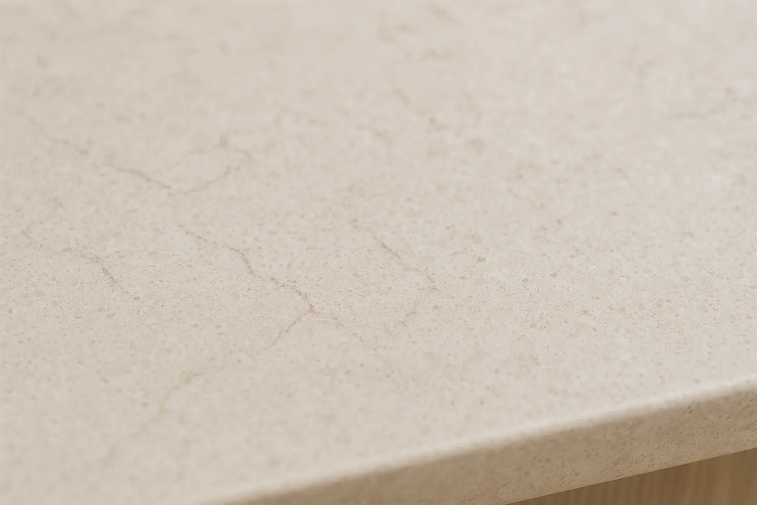 Detailed view of quartz countertop texture showcasing non-porous and stain-resistant qualities.