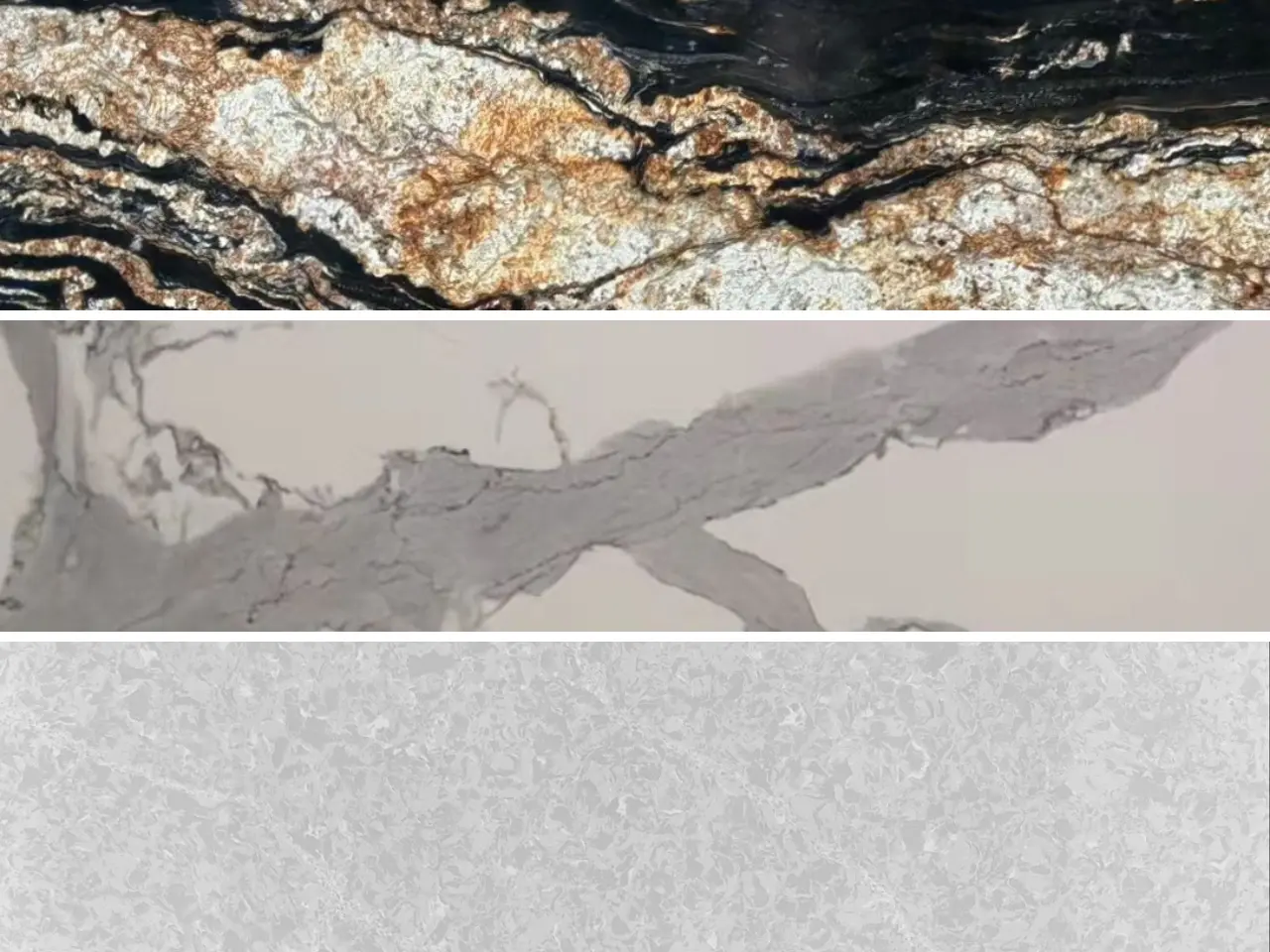 Comparing quartz stone, sintered stone, and quartzite countertop materials