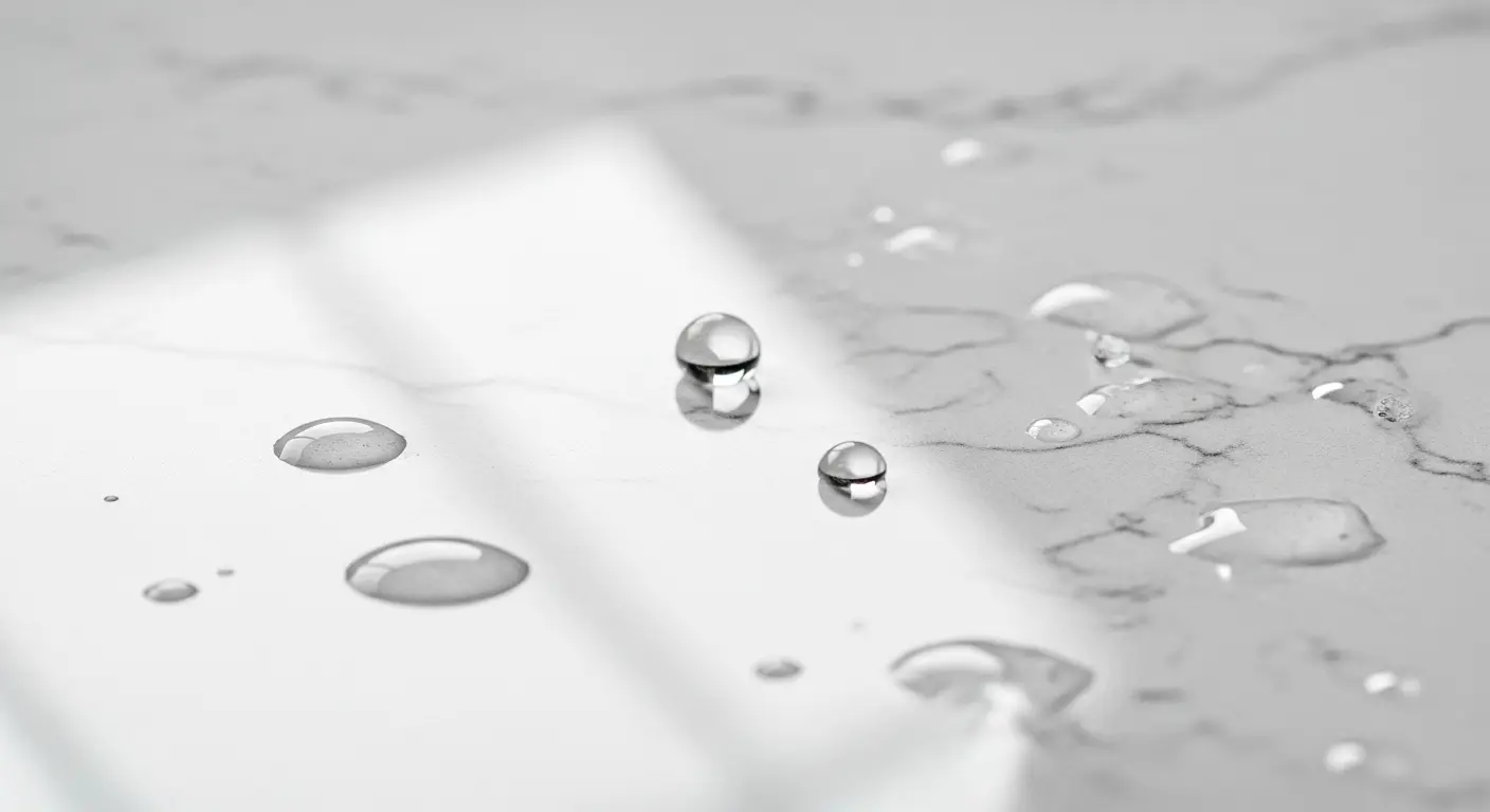 Macro detail of polished quartz surface