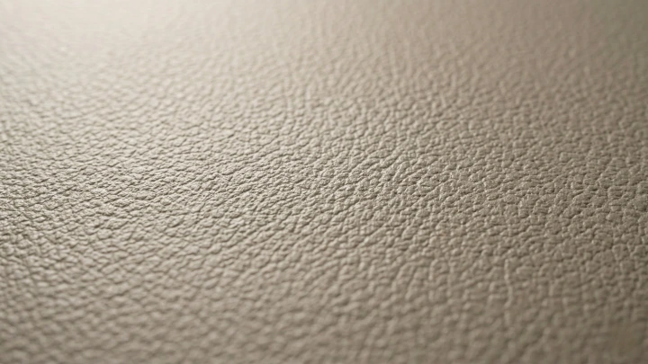 Extreme close-up of leather finish quartz countertop surface showing subtle pebbled texture