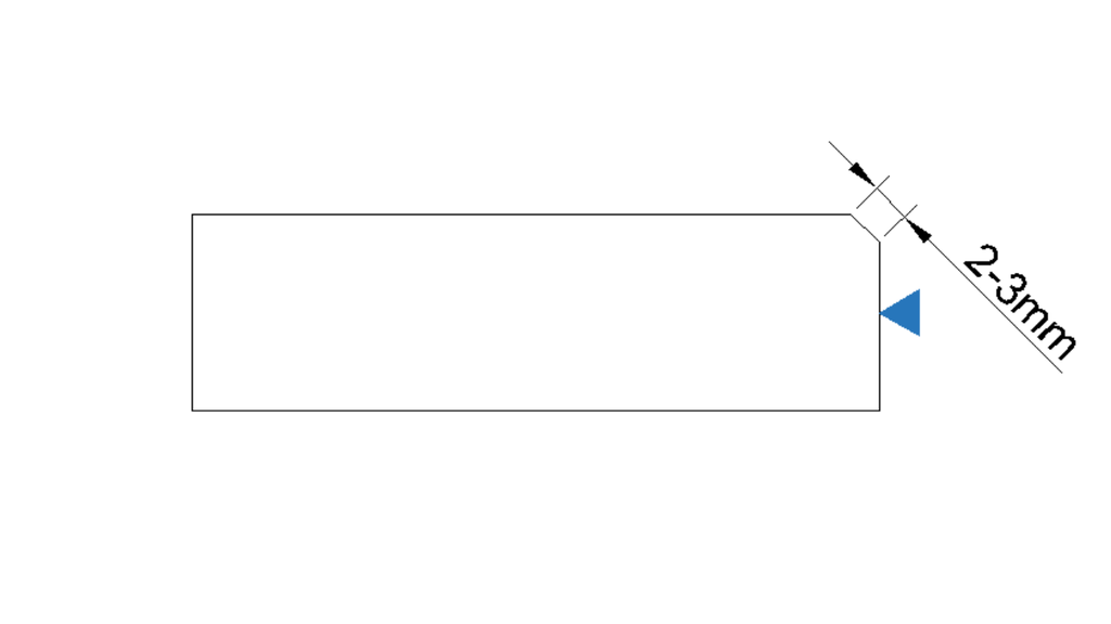 Chamfered Edge (Quartz Stone, 1mm)